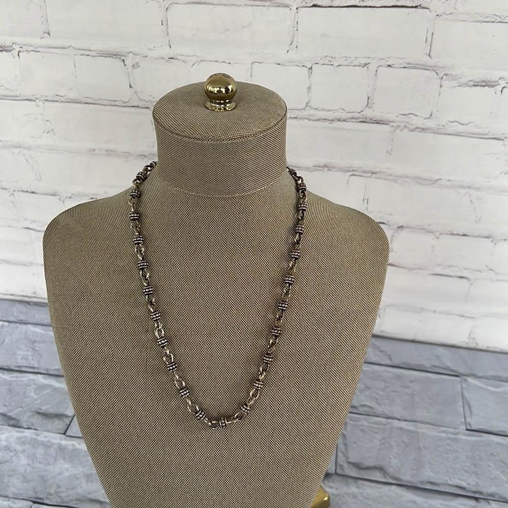 Premier Designs silver toned link chain necklace